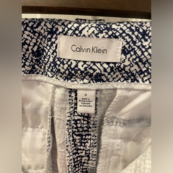 Calvin Klein blue and white pants with belt - Picture 8 of 10